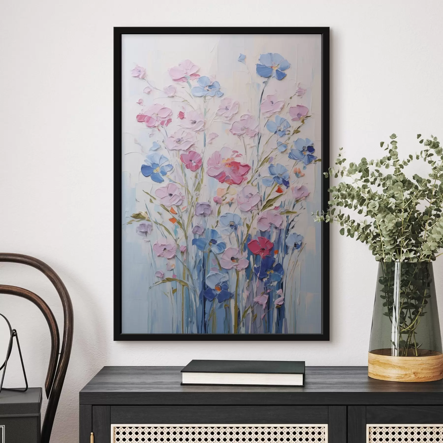 Fotobehang Geschilderde bloemen f46395