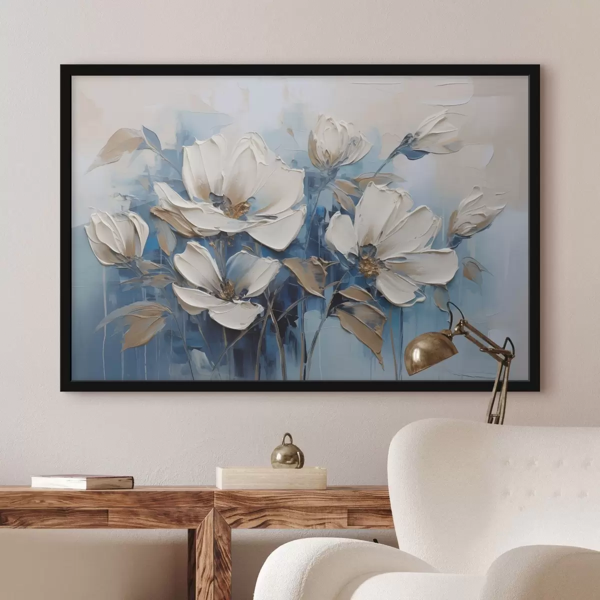 Poster Geschilderde bloemen f46396