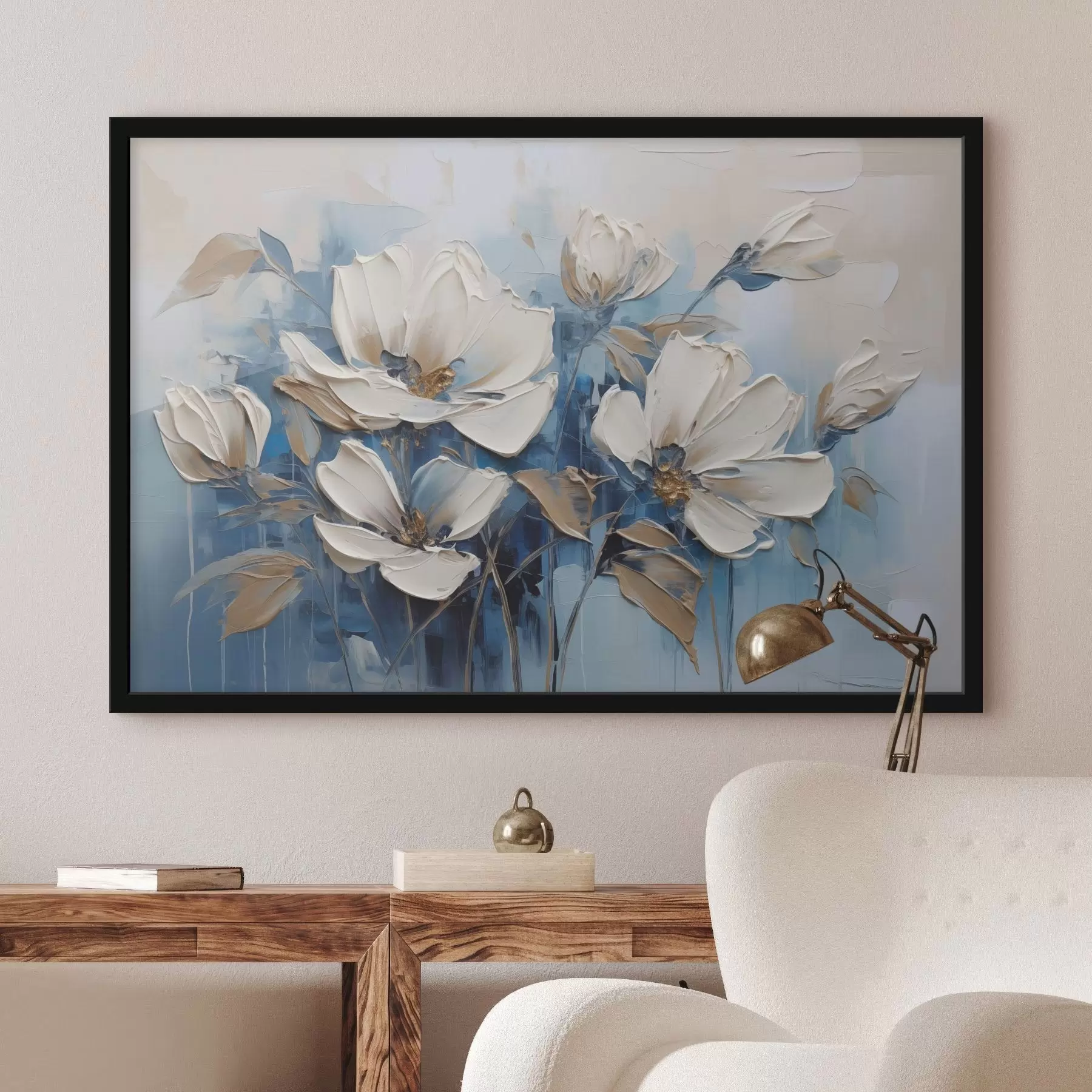 Fotobehang Geschilderde bloemen f46396