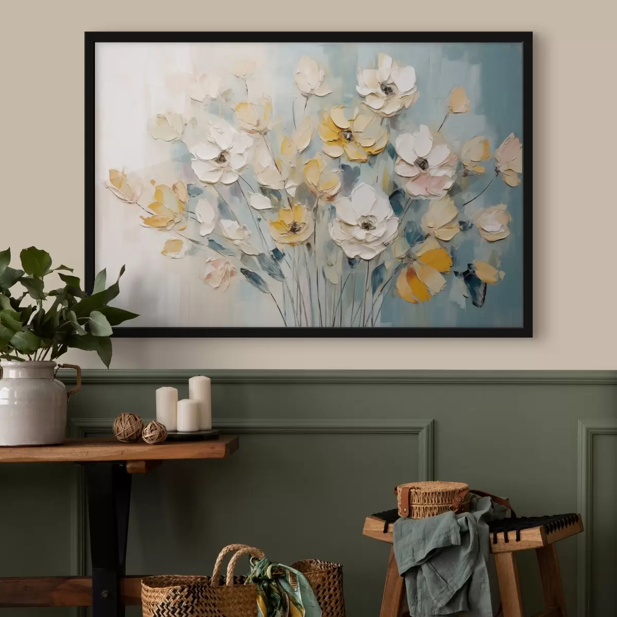 Poster Bloemen in verschillende kleuren f46397