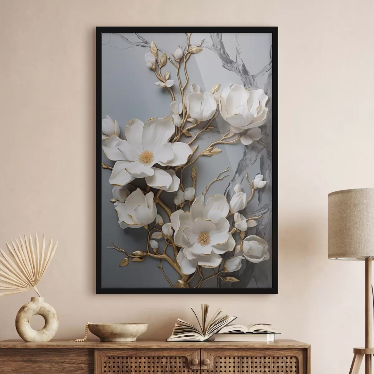 Poster Abstracte bloemen f46401