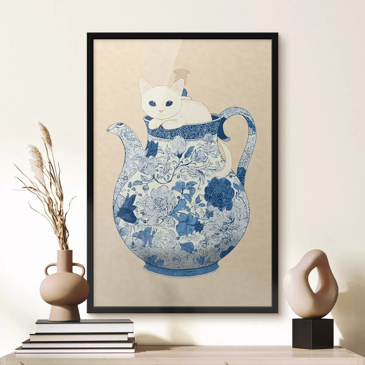 Poster Kat in kruik f46432