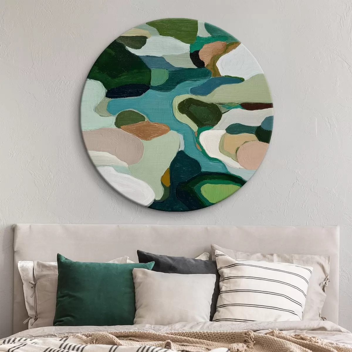 Ronde schilderijen Abstracte lijnen r46370