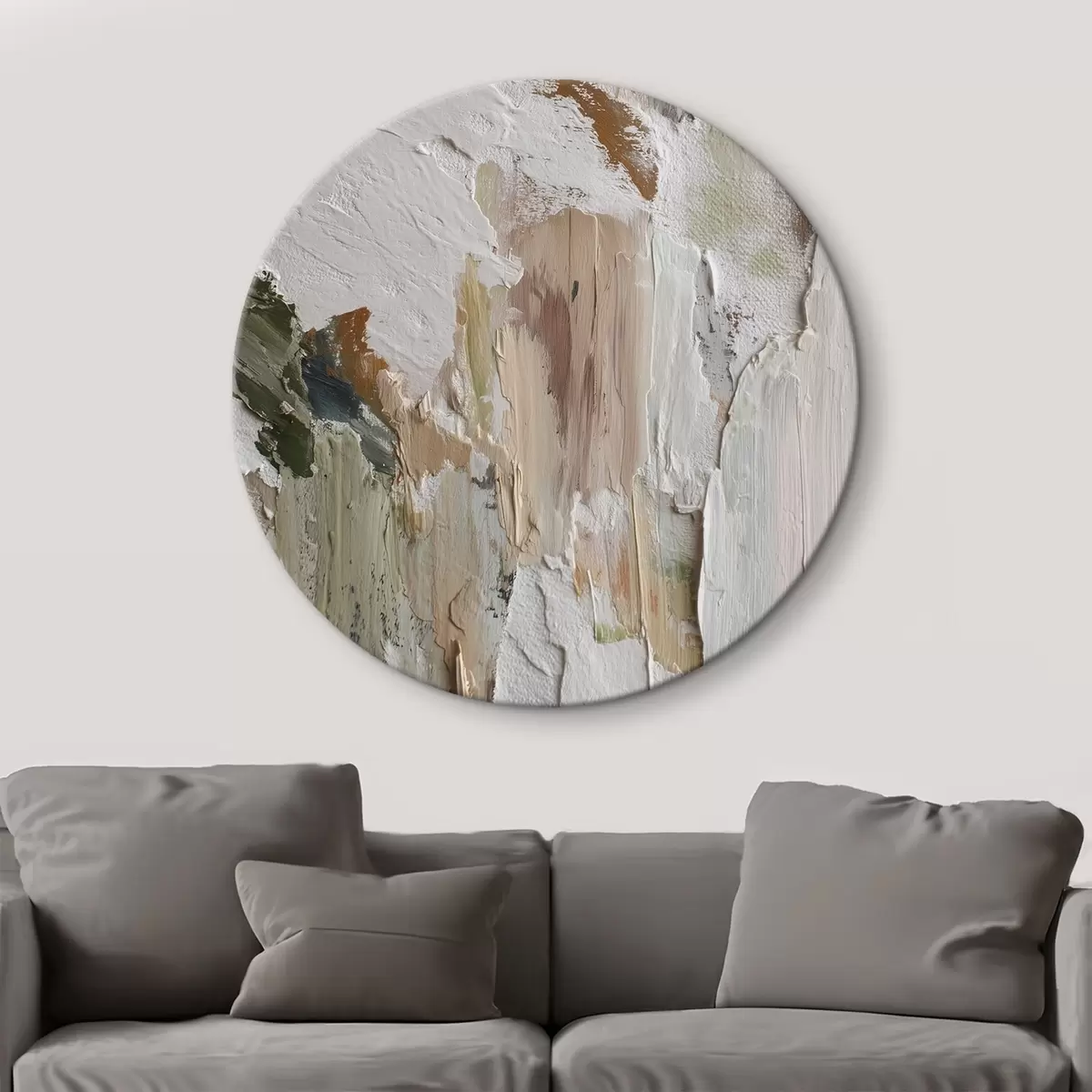 Ronde schilderijen Getextureerde streken r46387