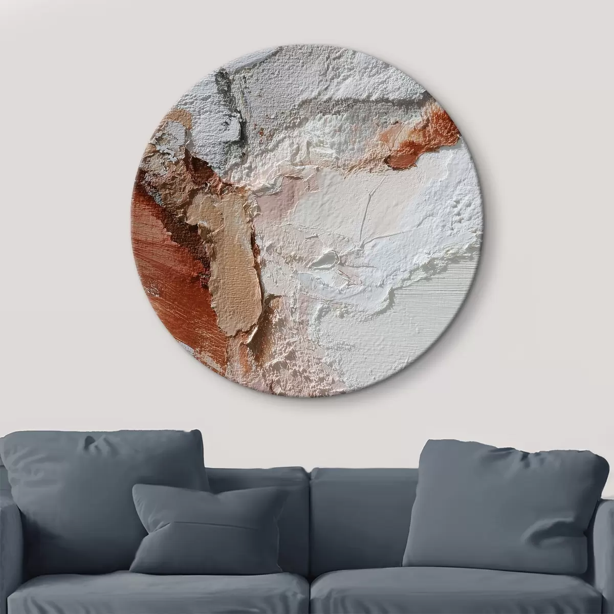 Ronde schilderijen Getextureerde streken r46391