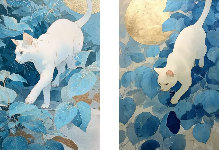  Schilderijen Witte Kat m00924