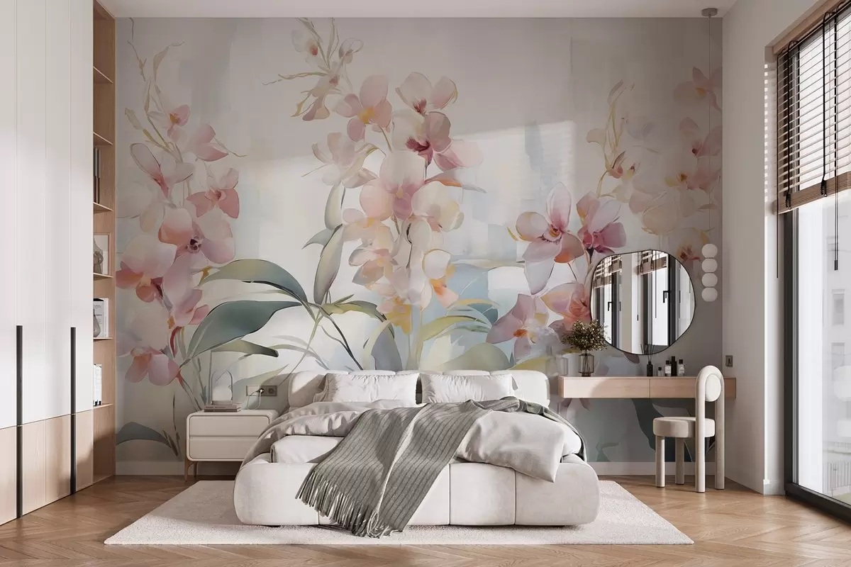 Fotobehang Abstracte bloemen w04776