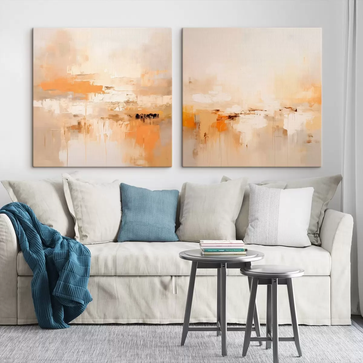  Schilderijen Licht abstract schilderij in herfsttinten m00895