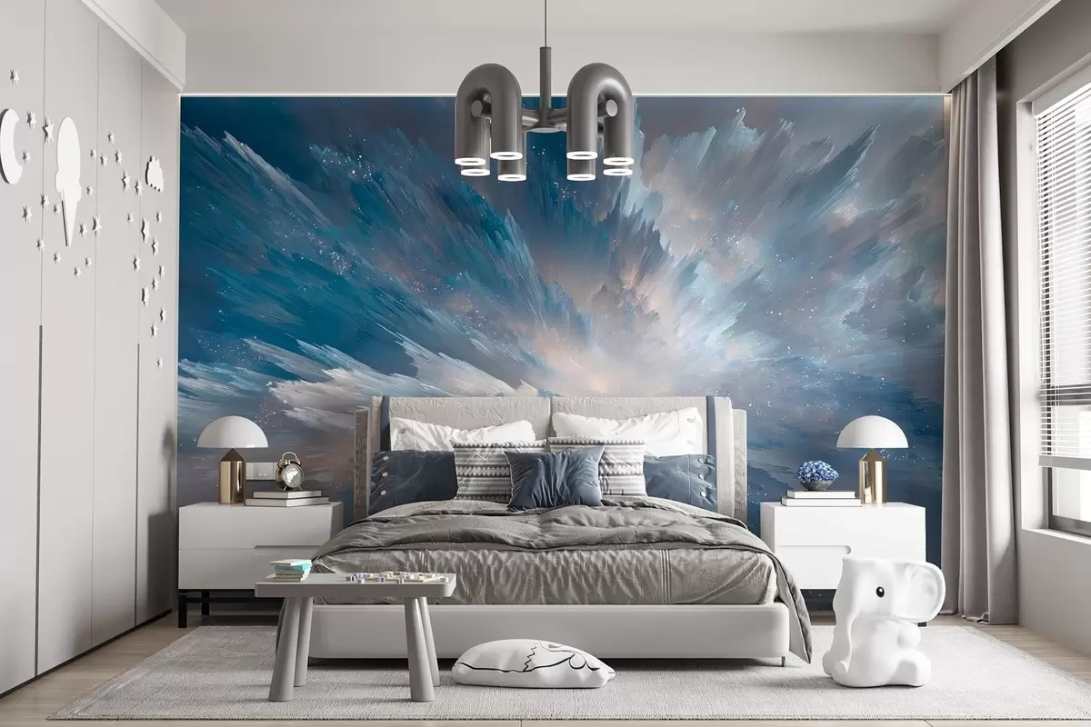 Fotobehang Abstracte kosmische hemelgloed in ijzige blauwe tinten w09461 kopen - Uwalls.nl Fotobehang Abstracte kosmische hemelgloed in ijzige blauwe tinten w09461