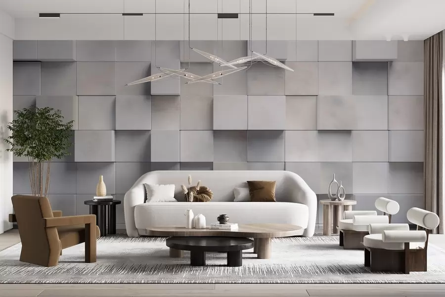 Fotobehang Vierkante blokken w04806