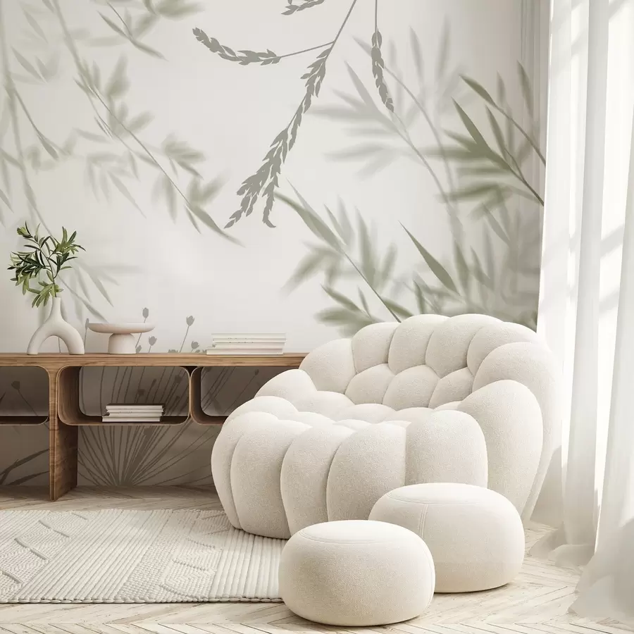 Fotobehang Silhouetten van gebladerte w04850 kopen - Uwalls.nl Fotobehang Silhouetten van gebladerte w04850