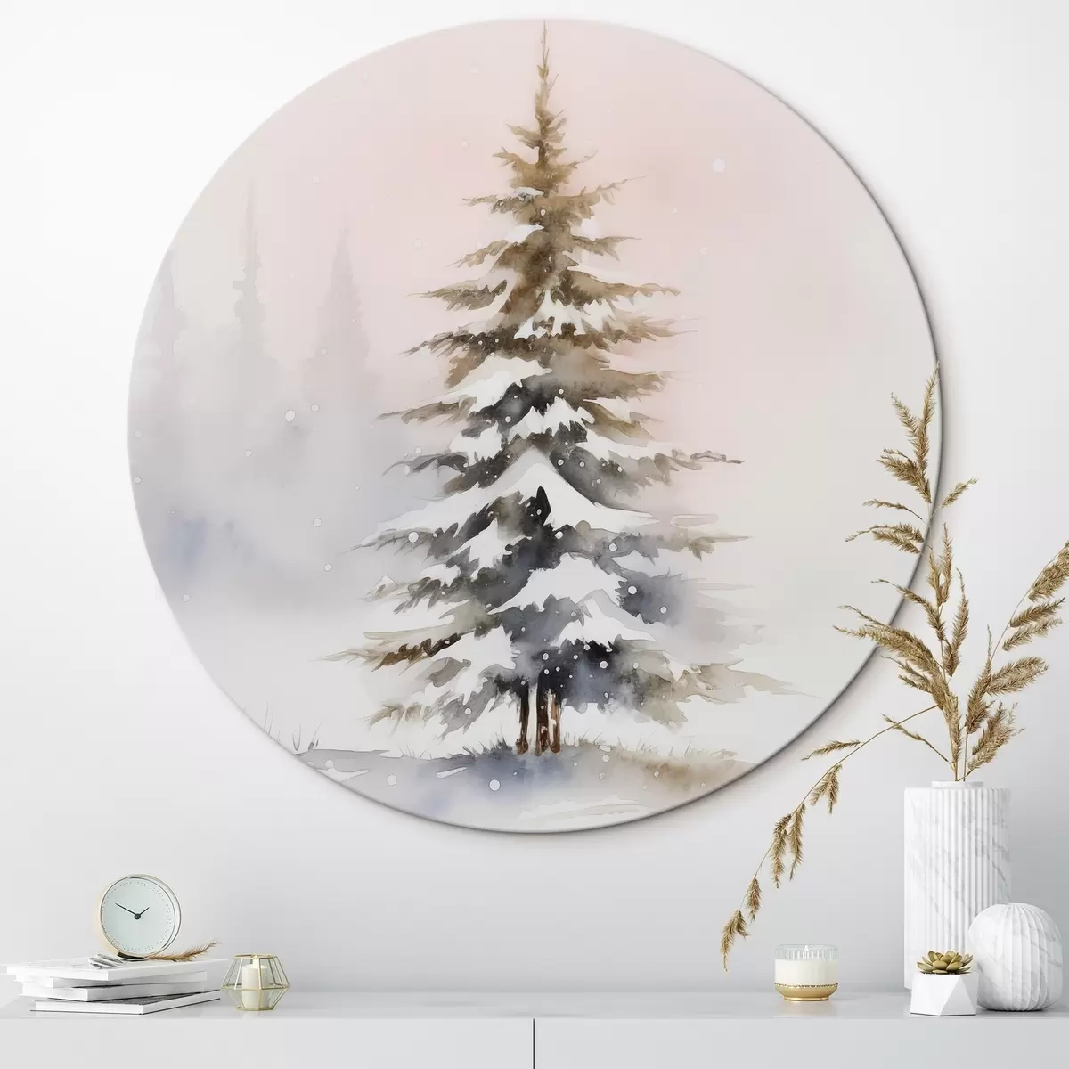 Ronde schilderijen Spar r46437