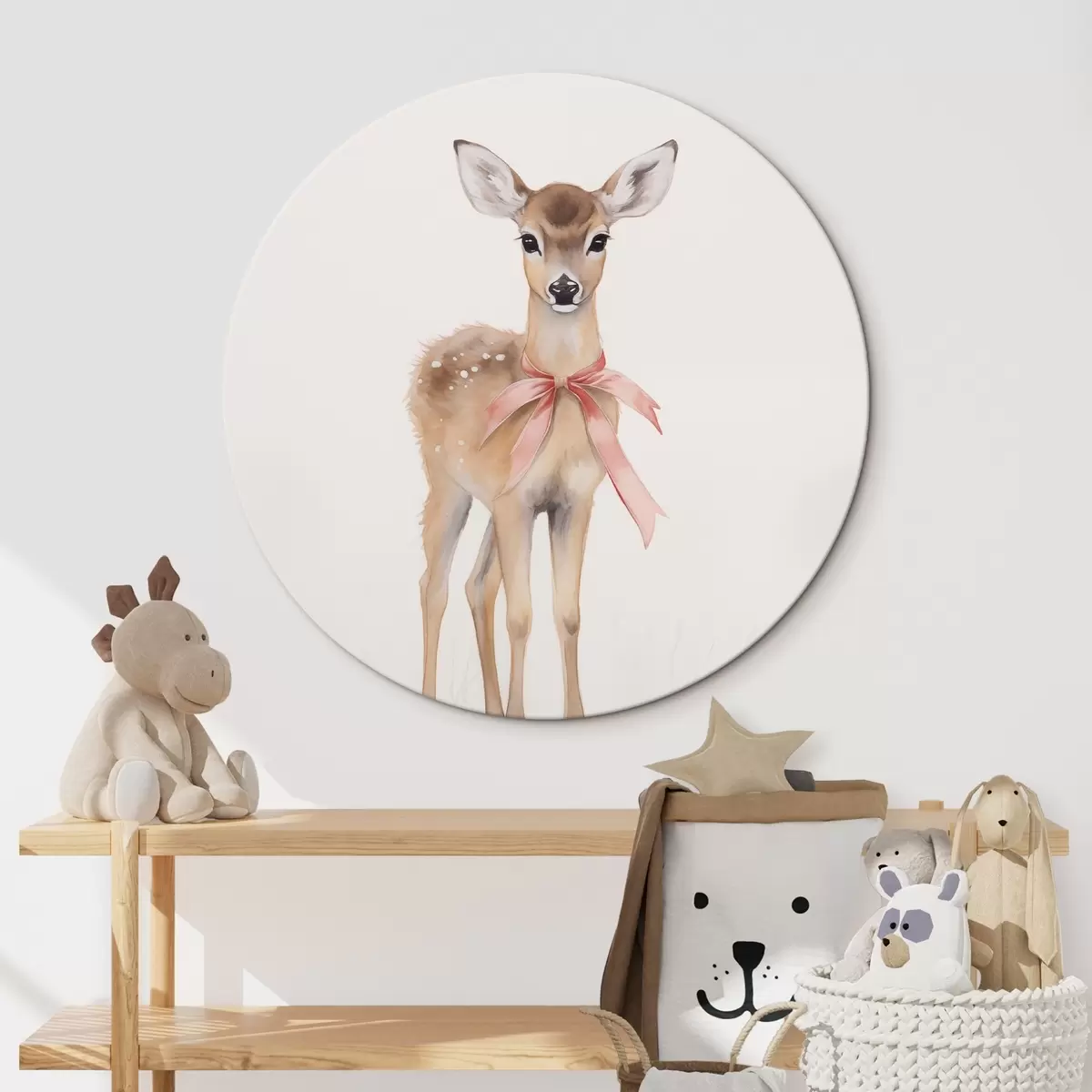 Ronde schilderijen Ree r46438