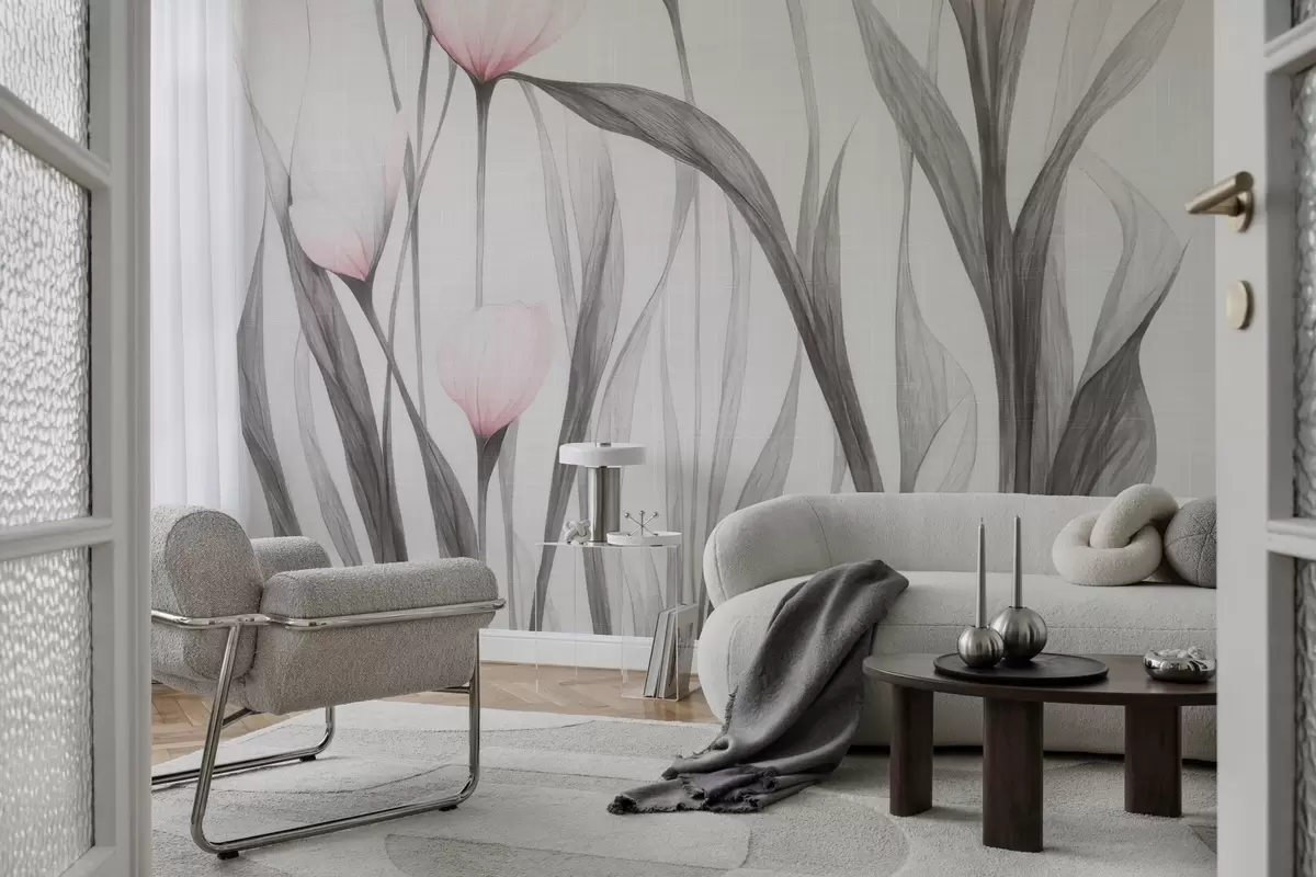 Fotobehang Breekbare doorschijnende tulpen w04831v1 kopen - Uwalls.nl Fotobehang Breekbare doorschijnende tulpen w04831v1