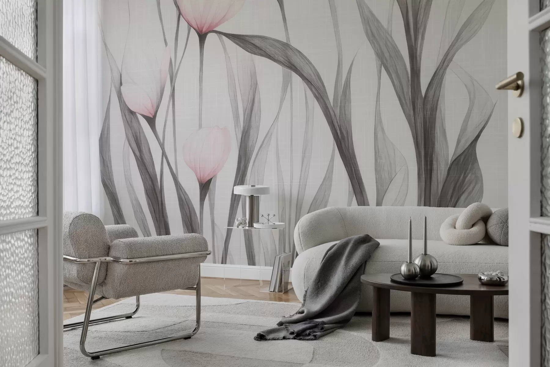 Fotobehang Breekbare doorschijnende tulpen w04831v1