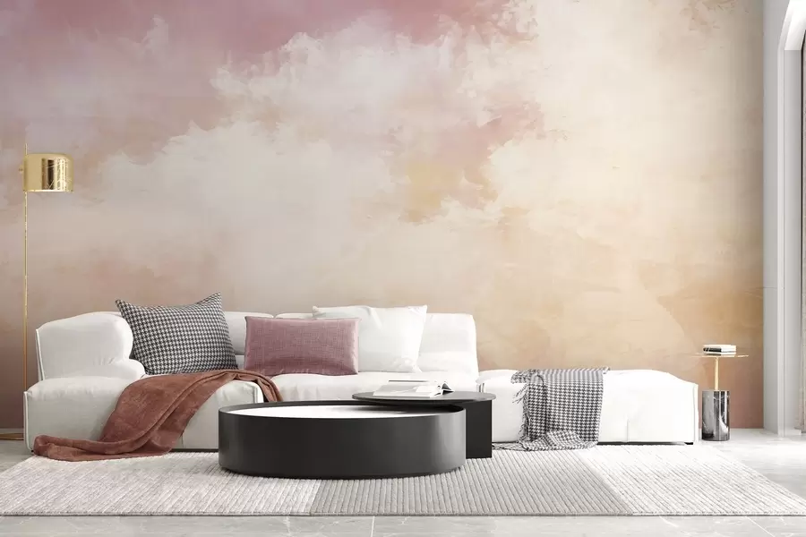 Fotobehang Abstracte afbeelding van wolken in loftstijl w04841v1