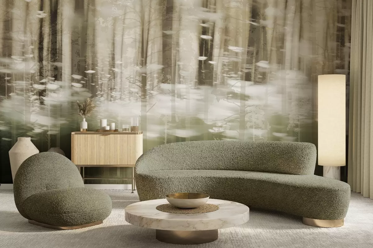 Fotobehang Gestileerde boomstammen in pastelkleuren w04844 kopen - Uwalls.nl Fotobehang Gestileerde boomstammen in pastelkleuren w04844