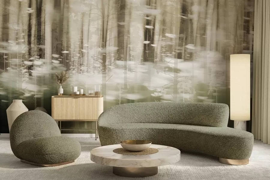 Fotobehang Gestileerde boomstammen in pastelkleuren w04844 kopen - Uwalls.nl Fotobehang Gestileerde boomstammen in pastelkleuren w04844