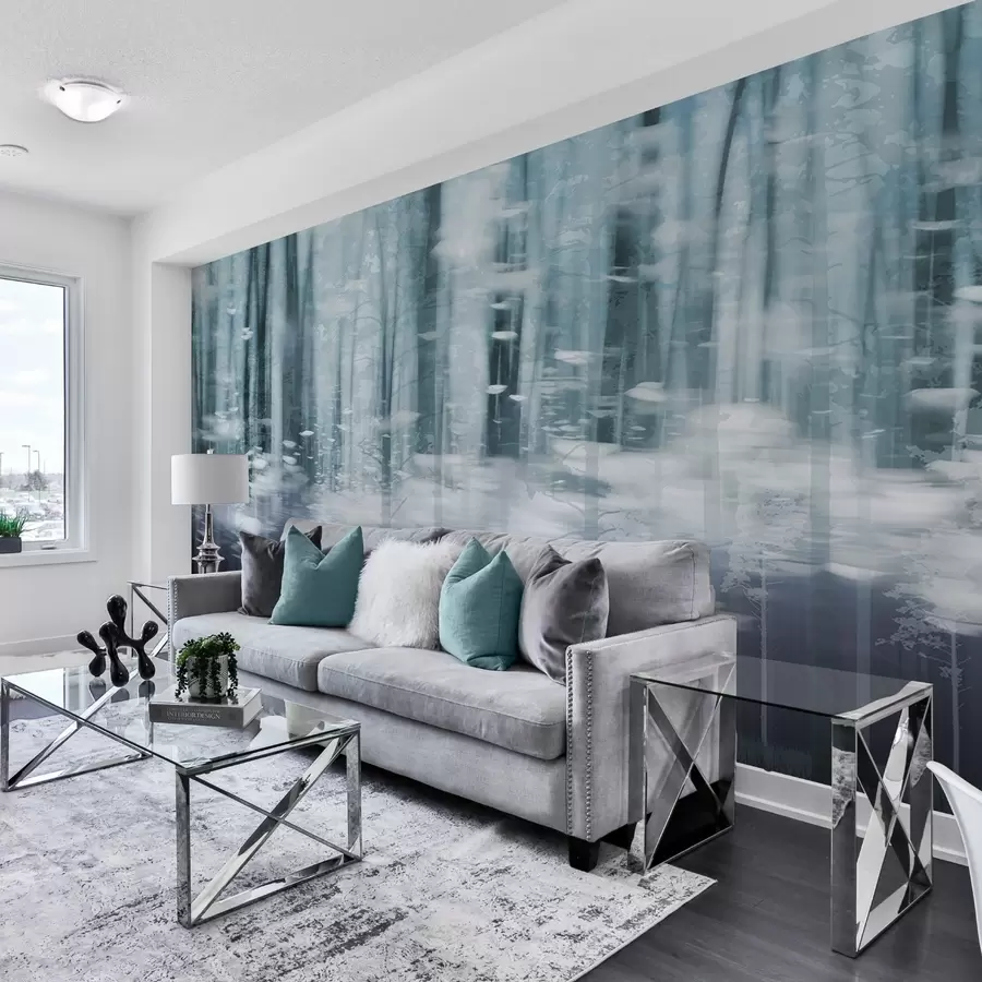 Fotobehang Gestileerde boomstammen in pastelkleuren w04844v1