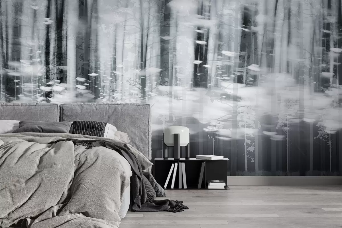 Fotobehang Gestileerde boomstammen in pastelkleuren w04844v2 kopen - Uwalls.nl Fotobehang Gestileerde boomstammen in pastelkleuren w04844v2