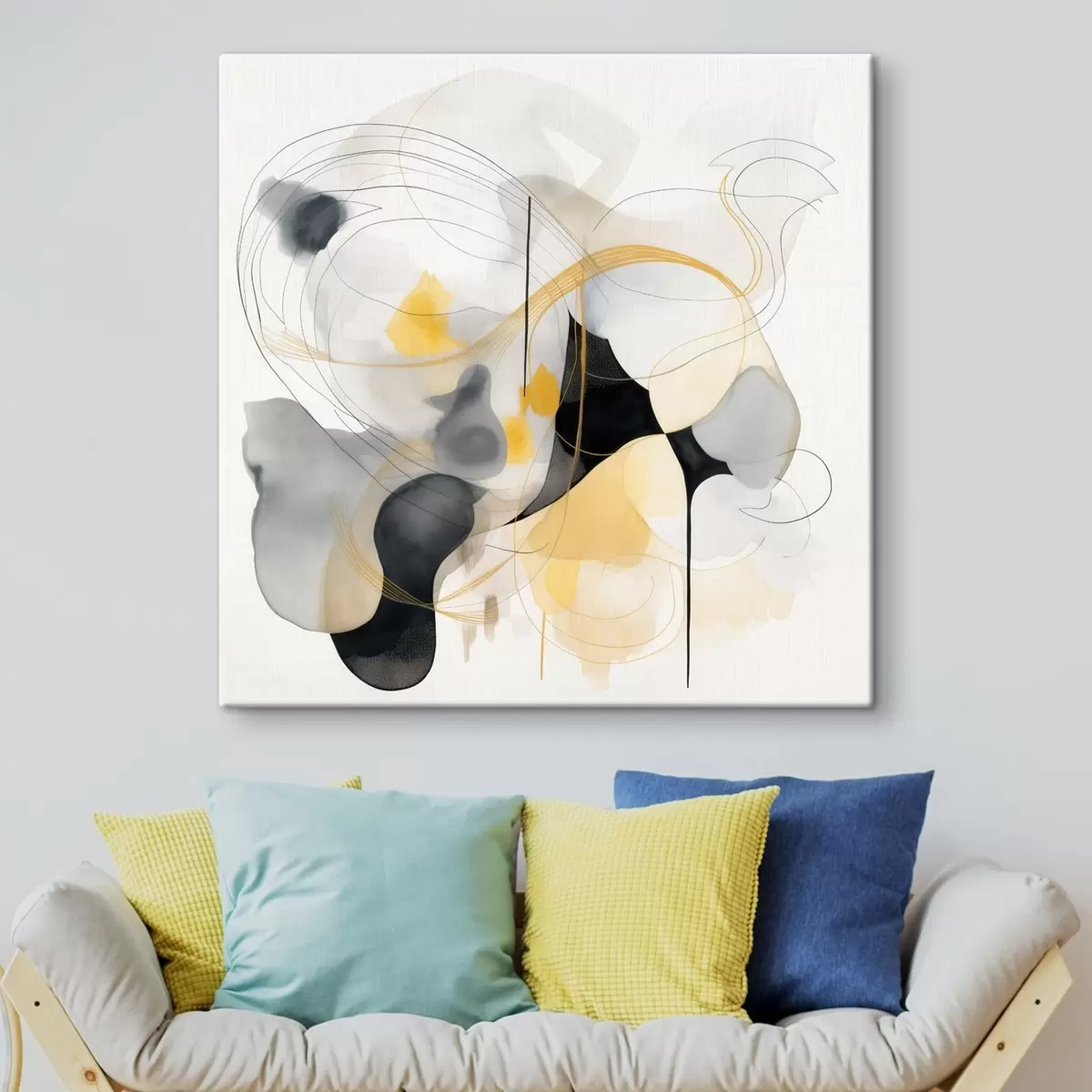  Schilderijen Chaotische lijnen en vlekken in moderne stijl s46335