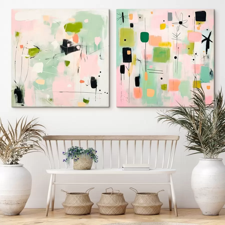  Schilderijen Bloemmotieven in moderne stijl m00900