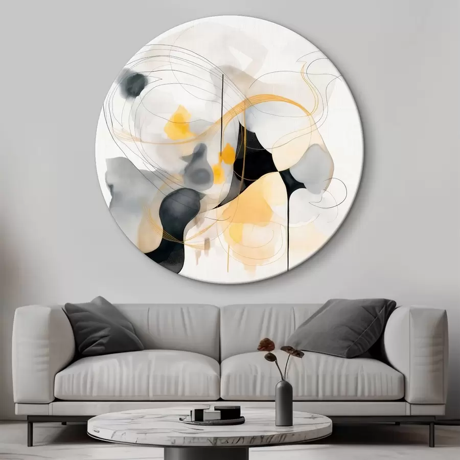  Schilderijen Chaotische lijnen en vlekken in moderne stijl r46335