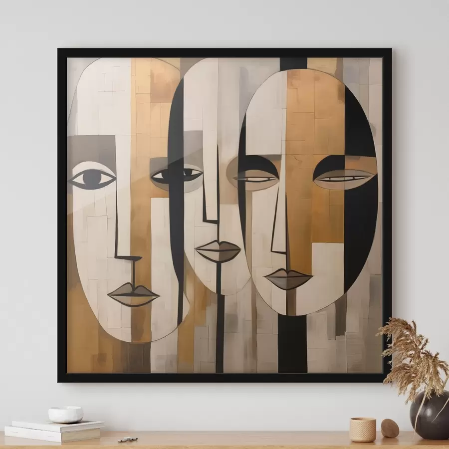 Fotobehang Abstracte gezichten f46452