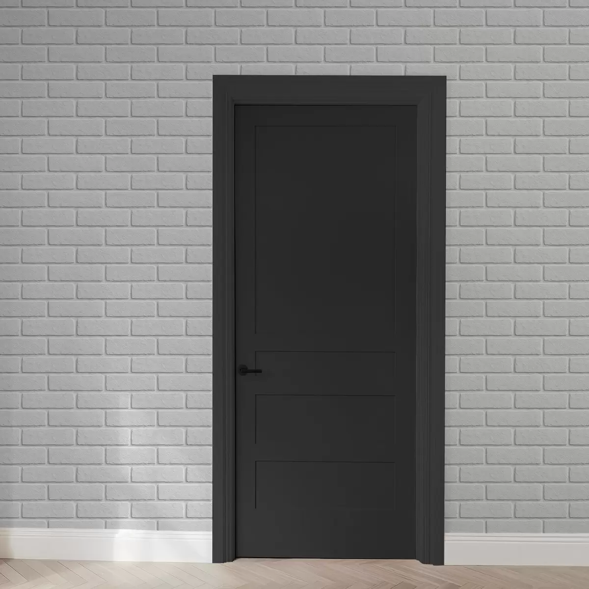 Fotobehang Witte baksteenstructuur, horizontale indeling a00877