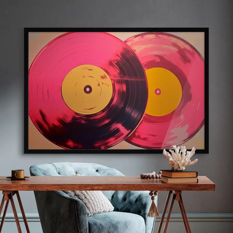 Fotobehang Gekleurde vinylplaten f46459