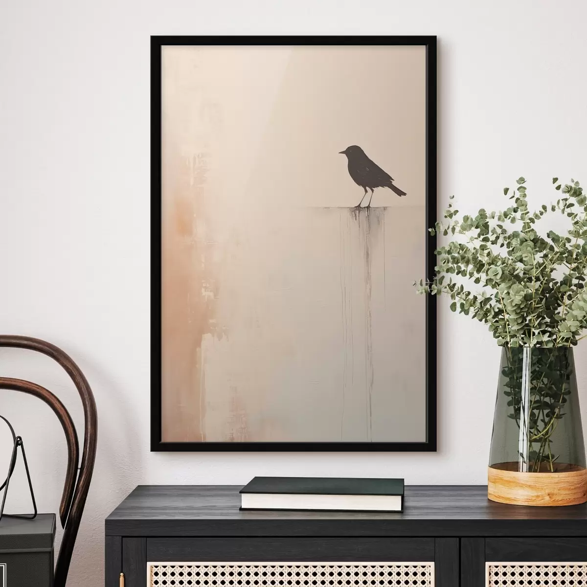 Poster Vogelsilhouet. Abstract minimalisme f46466