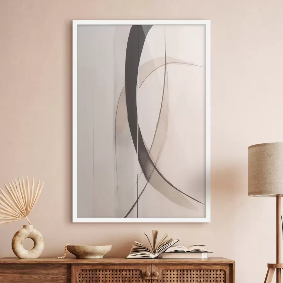 Fotobehang Elegante kalligrafie. Abstractie f46468