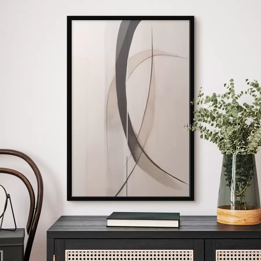 Fotobehang Elegante kalligrafie. Abstractie f46468