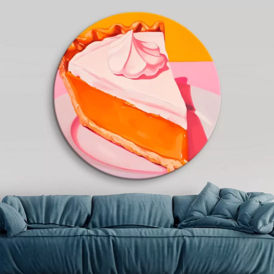  Schilderijen Stuk pompoentaart. Popartillustratie r46462