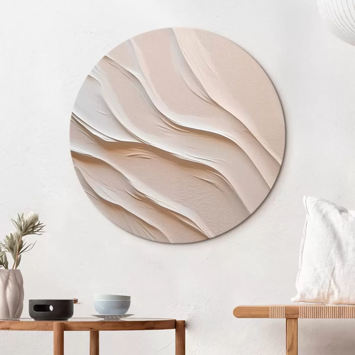 Ronde schilderijen Golven, abstractie r46555