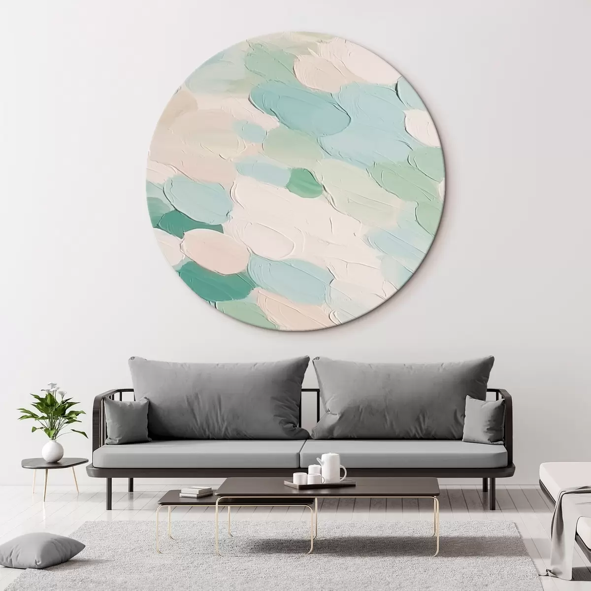 Ronde schilderijen Abstractie r46559