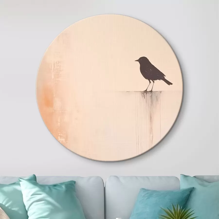  Schilderijen Vogelsilhouet. Abstract minimalisme r46466