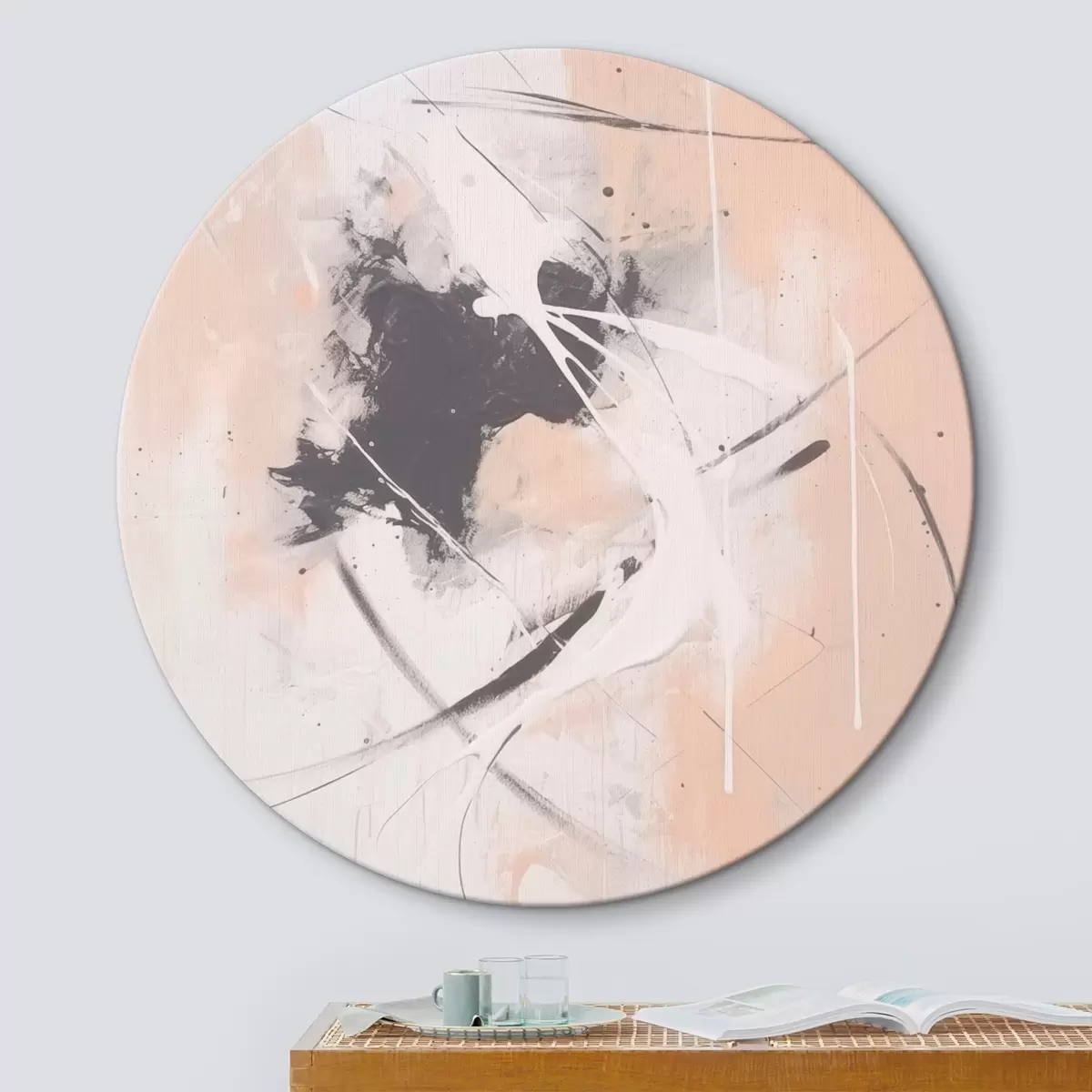 Ronde schilderijen Abstractie r46556