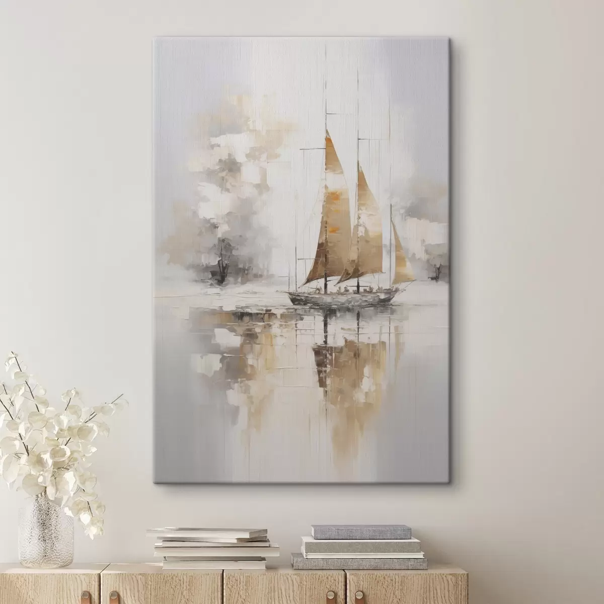  Schilderijen Schilderij imitatie zeilboot s46565