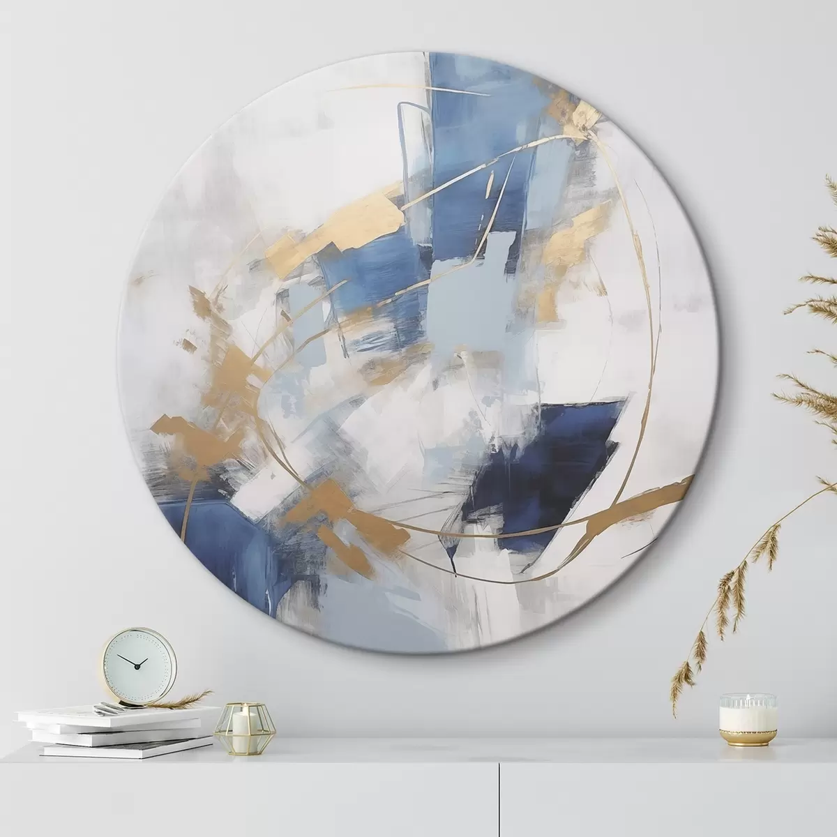 Ronde schilderijen Abstractie r46564