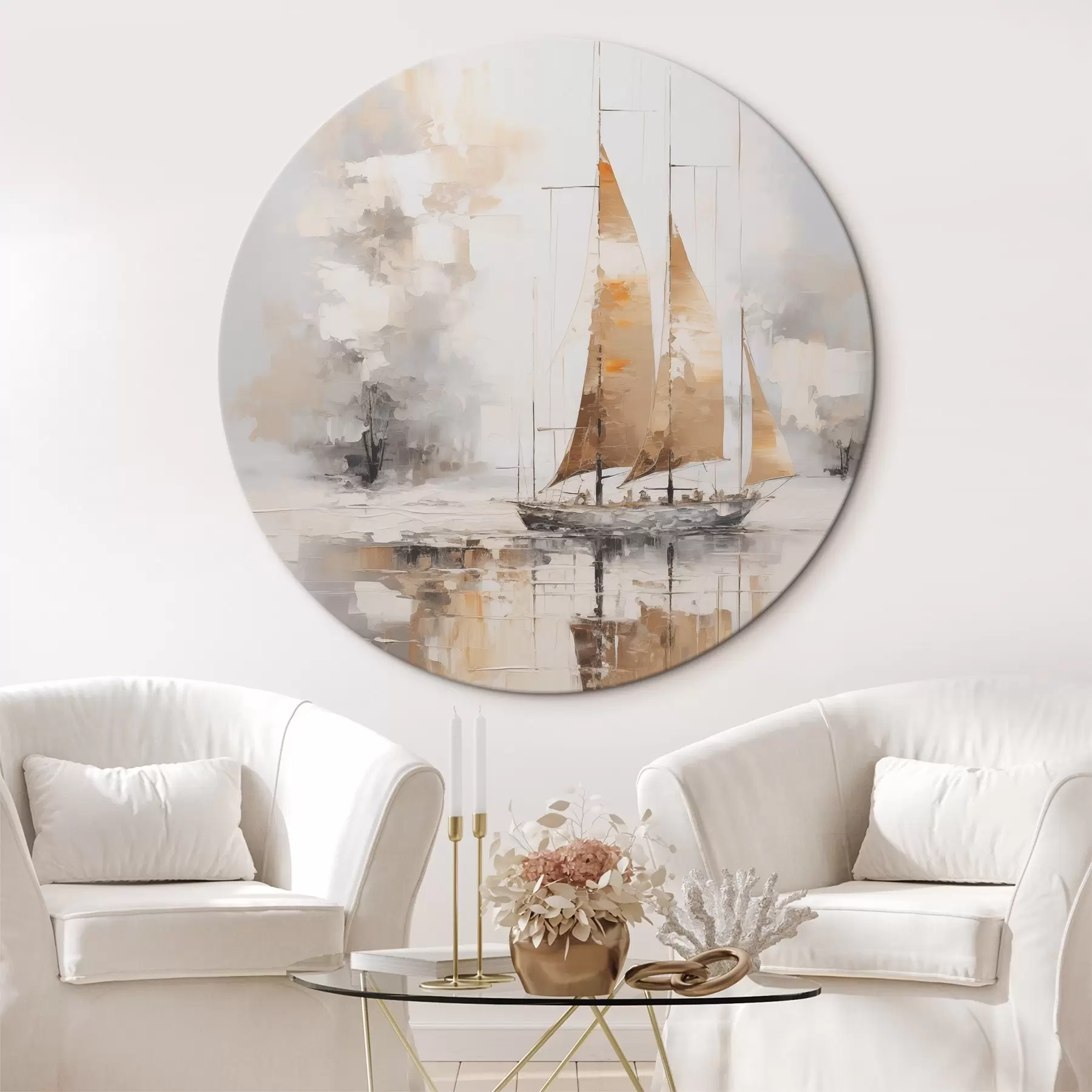  Schilderijen Schilderij imitatie zeilboot r46565