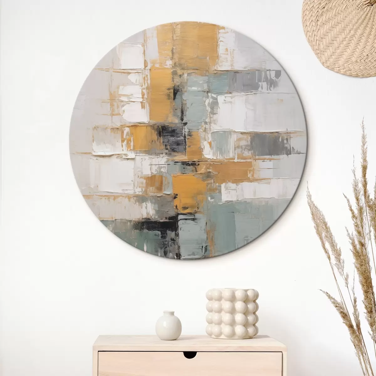 Ronde schilderijen Abstracte samenstelling r46569