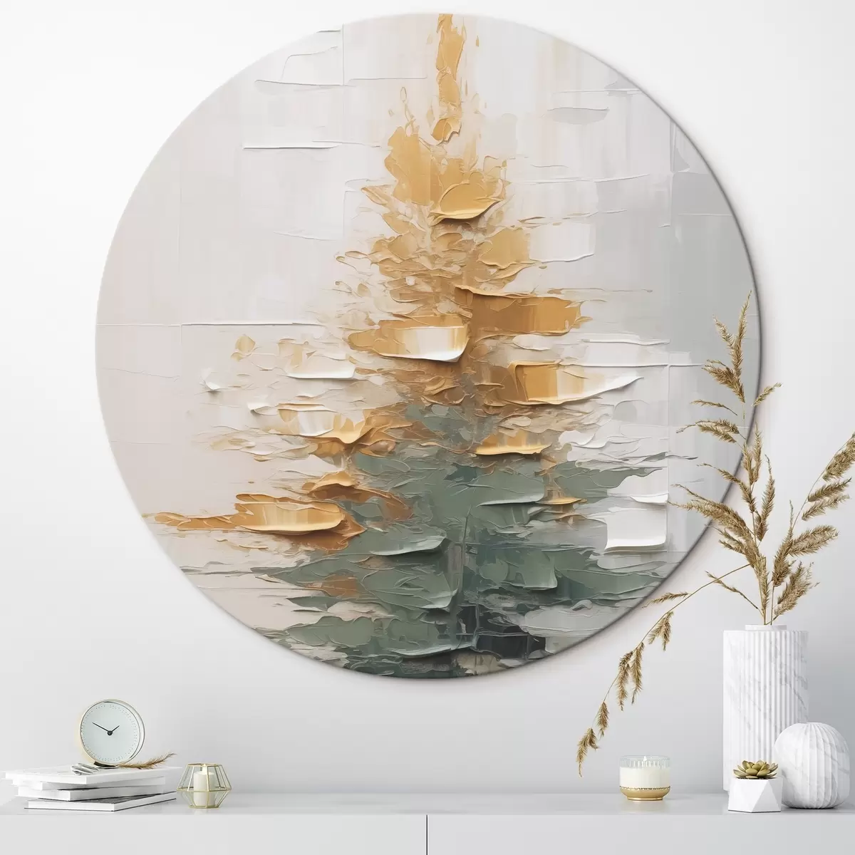 Ronde schilderijen Abstracte spar r46570