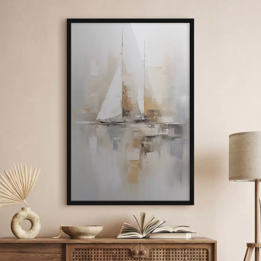 Fotobehang Zeilboot abstractie f46566