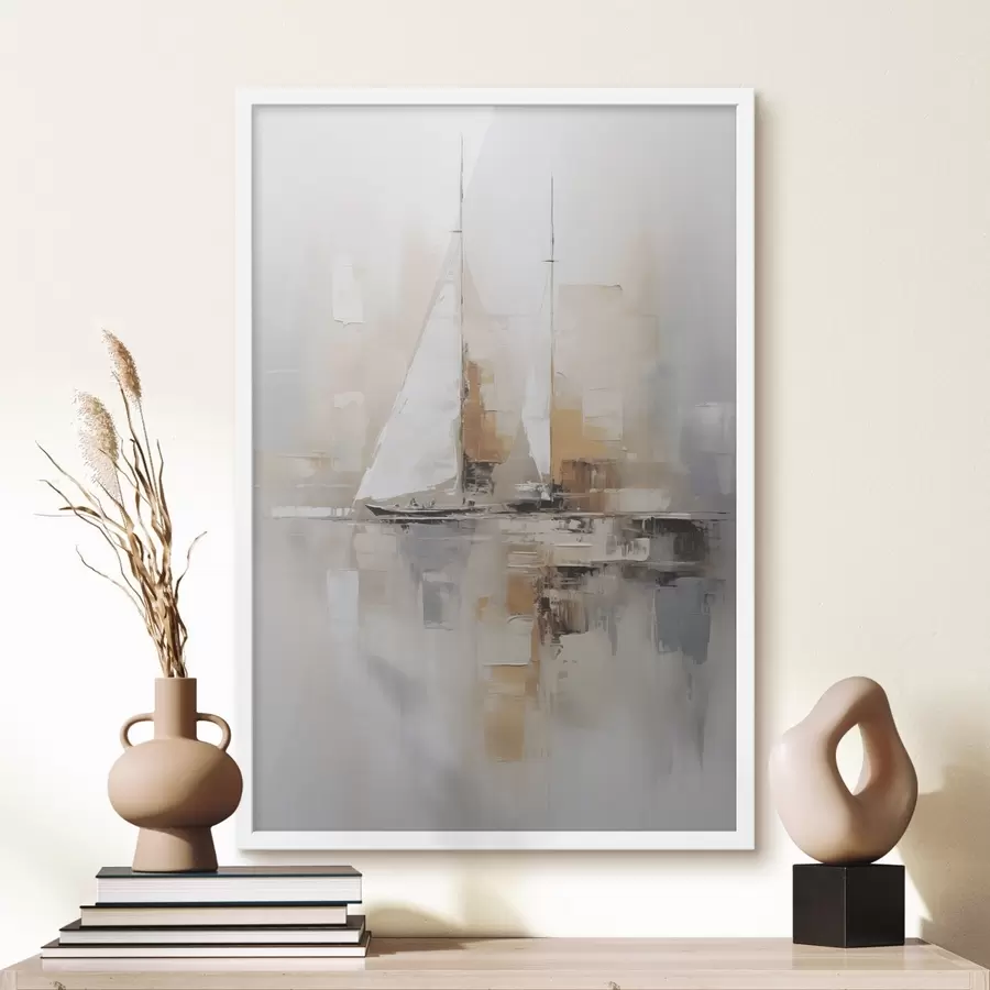 Fotobehang Zeilboot abstractie f46566