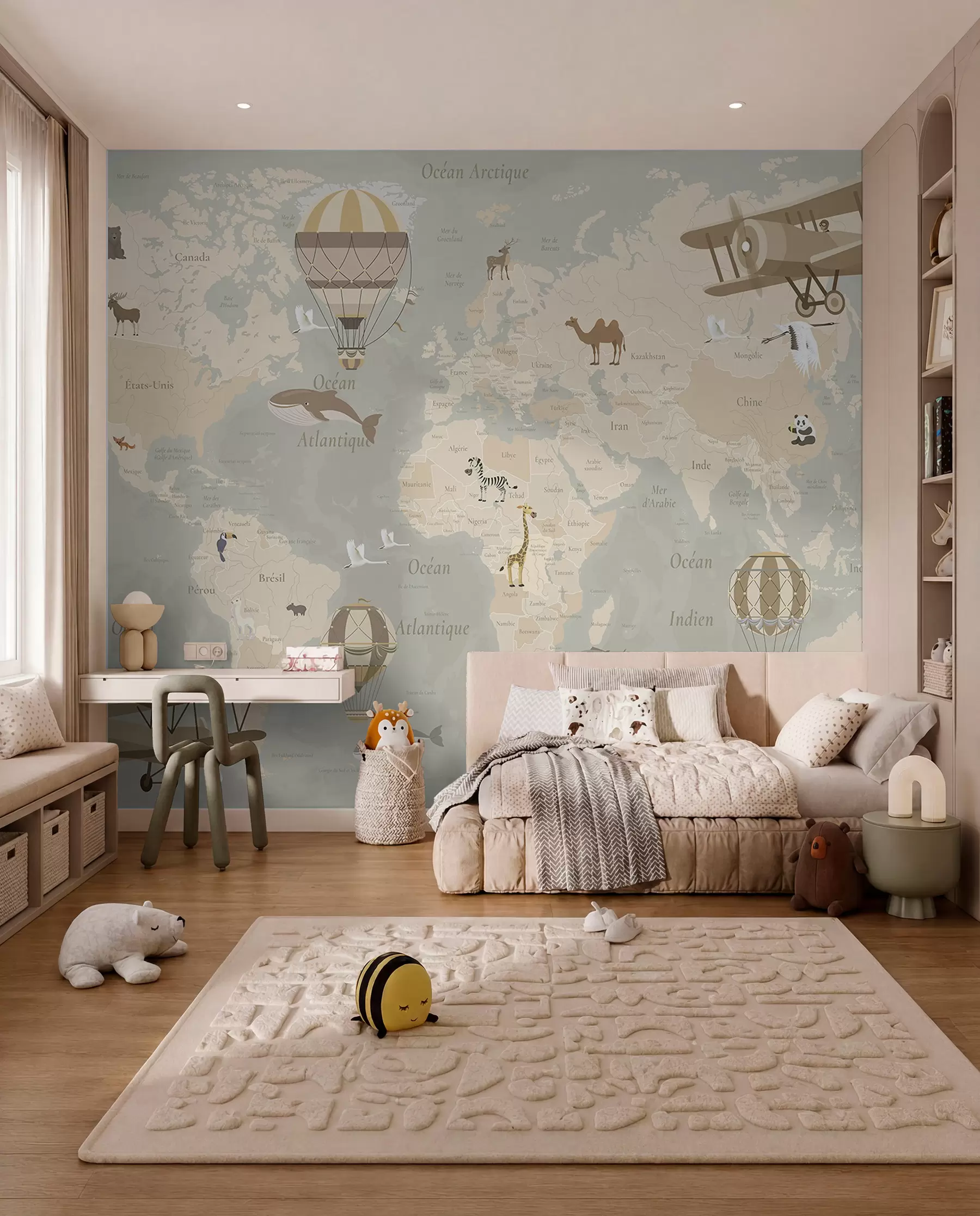 Fotobehang Vliegwereld Frans — Beige c00003fr