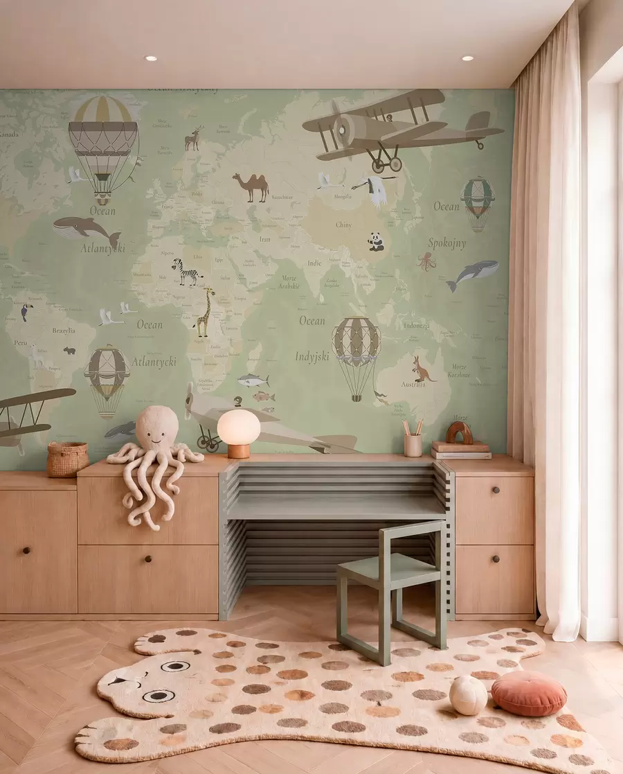 Fotobehang Vliegwereld Pools — Groen c00003plv2