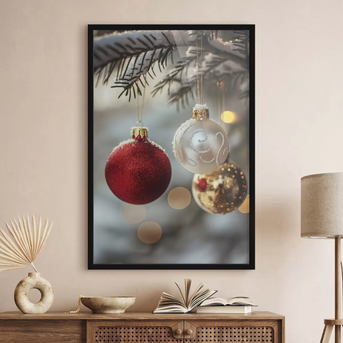 Poster Kerstballen f46588