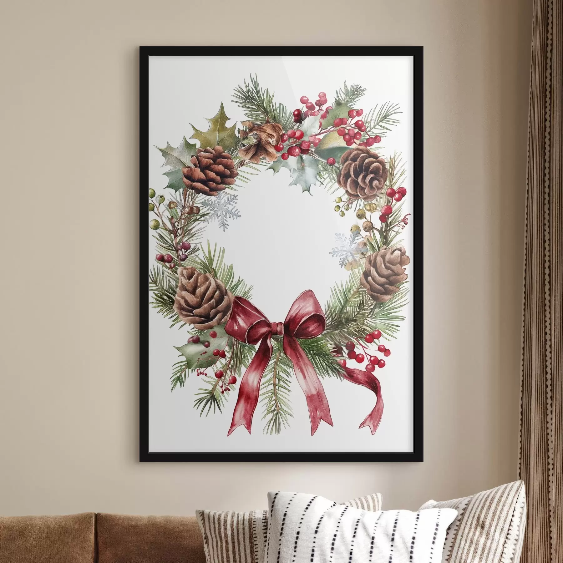 Fotobehang Kerstkrans f46601