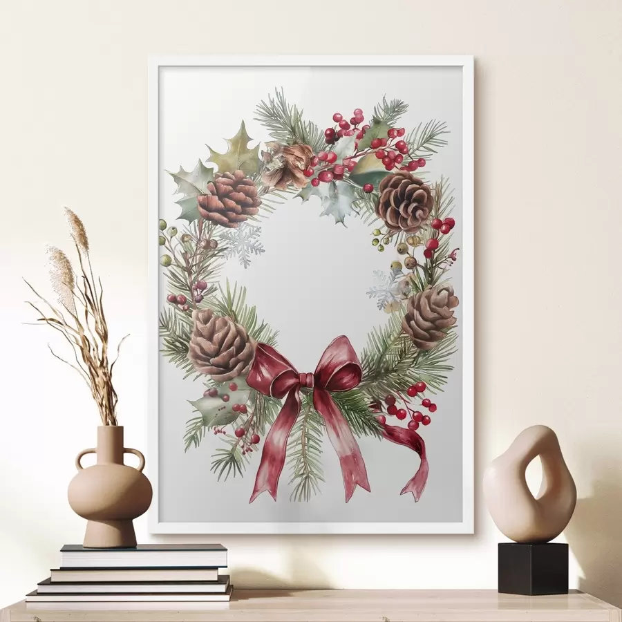 Fotobehang Kerstkrans f46601